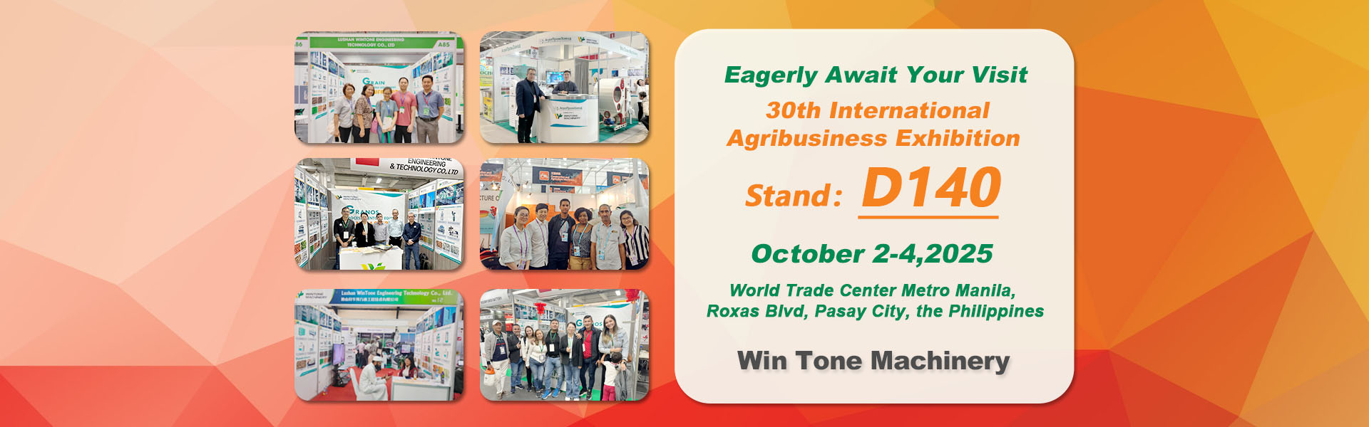 We eagerly await your visit to the 30th International Agribusiness Exhibition (October 2-4, 2025)